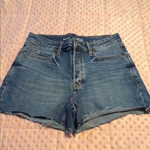 Old Navy Blue Jean Shorts High-Waisted Cuffed